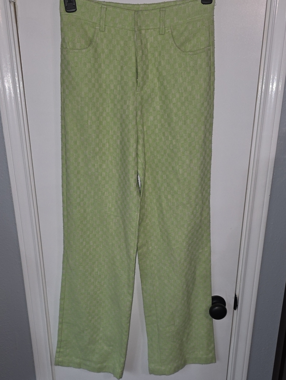 Women's Light Green Wide-Leg Pants